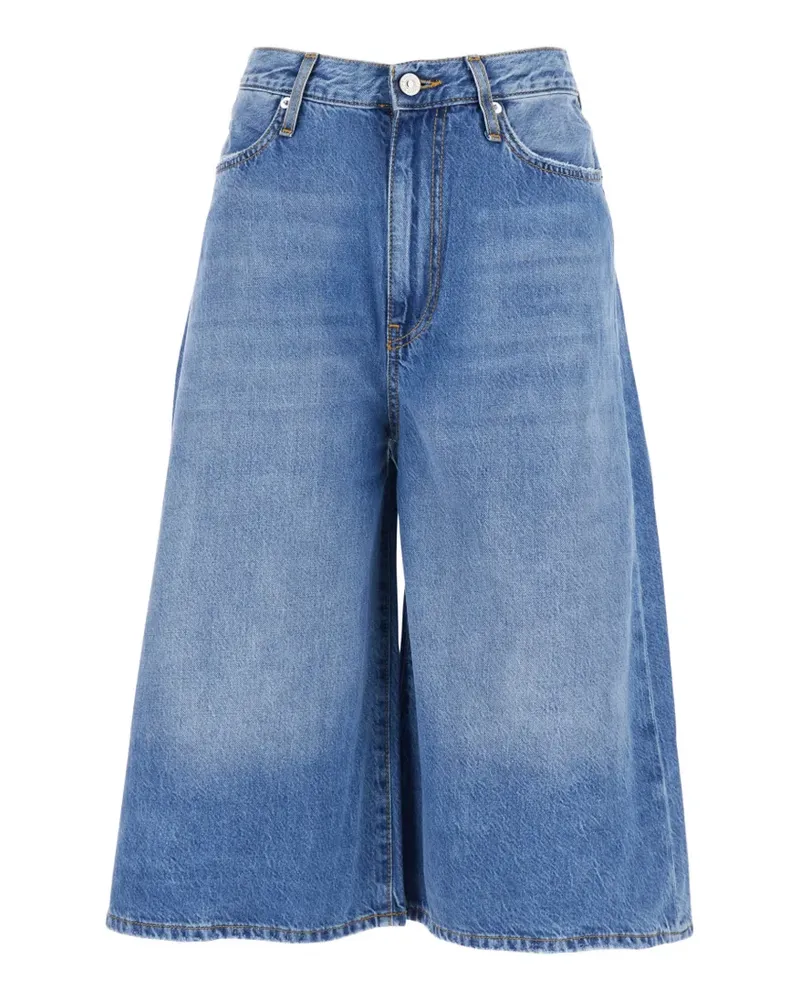 Roy Roger's Shorts mit weitem Bein - Blau Blau