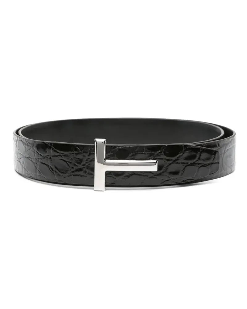 Tom Ford Ledergürtel mit Logo-Schnalle - Braun Braun