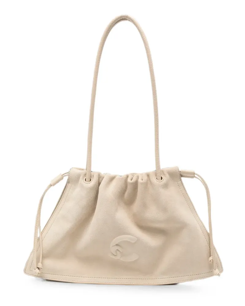 Coccinelle Dulse suede shoulder bag - Nude Nude