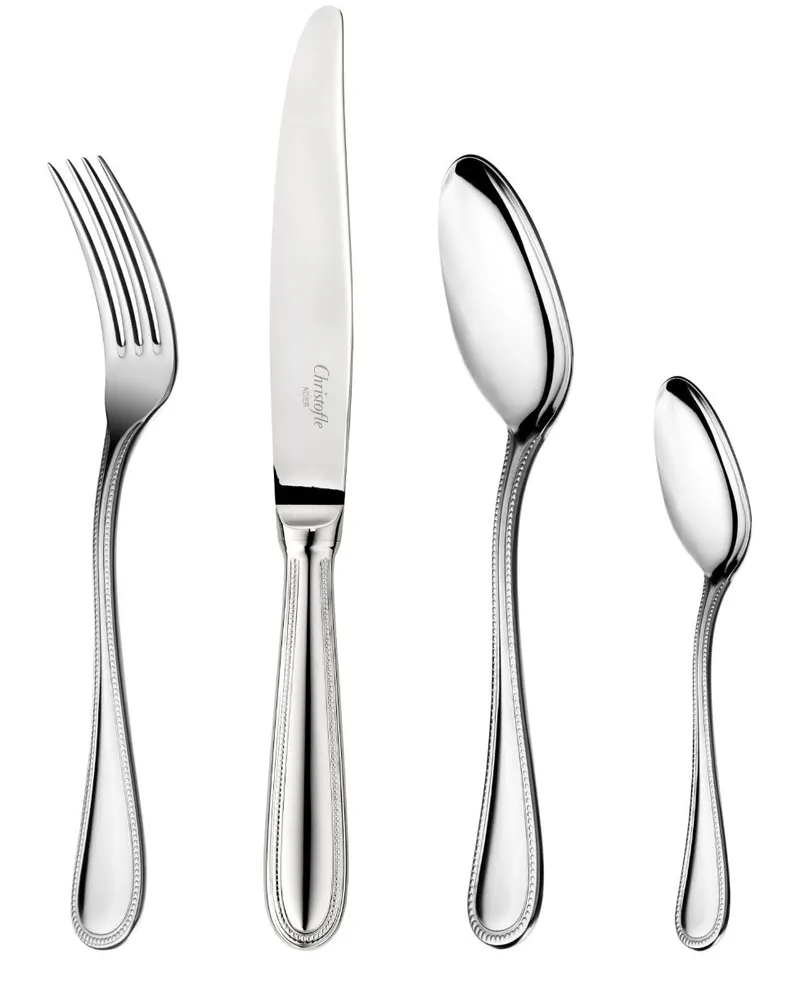 Christofle Perles Besteck (12 Personen) - Silber Silber