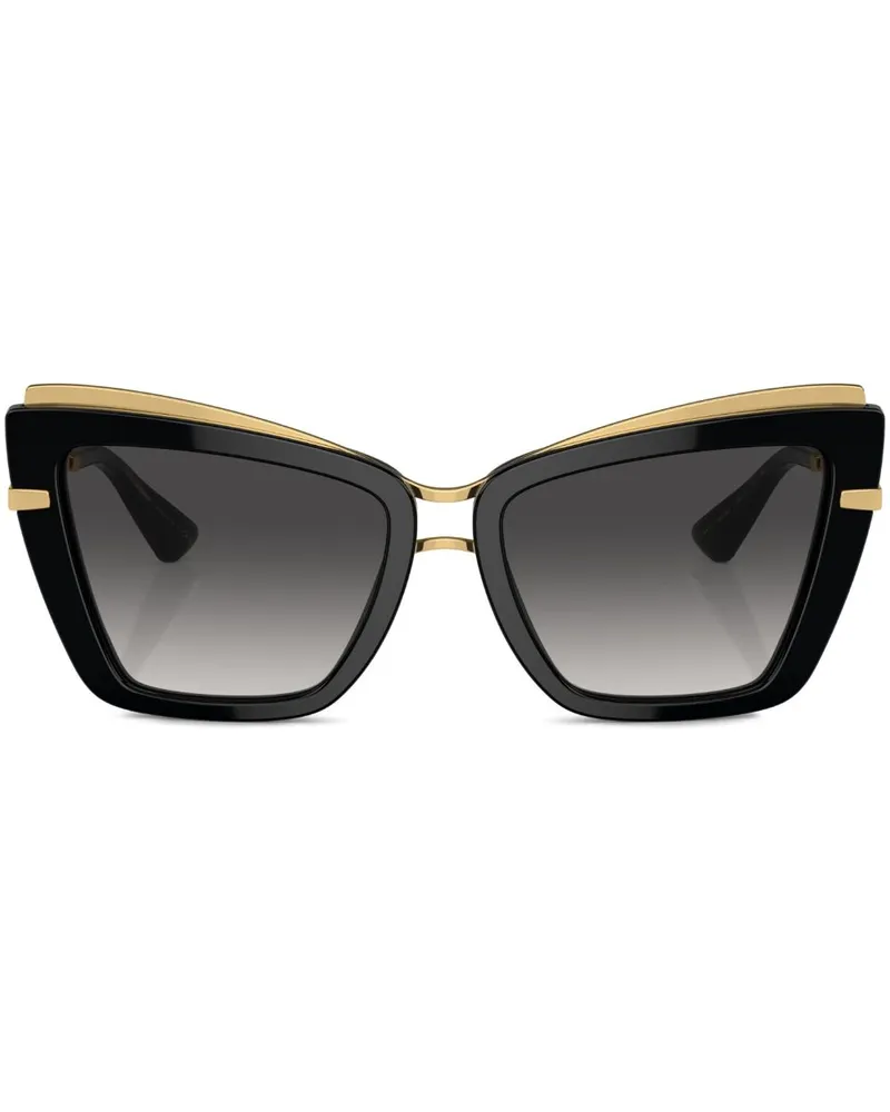 Dolce & Gabbana Cat-Eye-Sonnenbrille im Layering-Look - Gold Gold