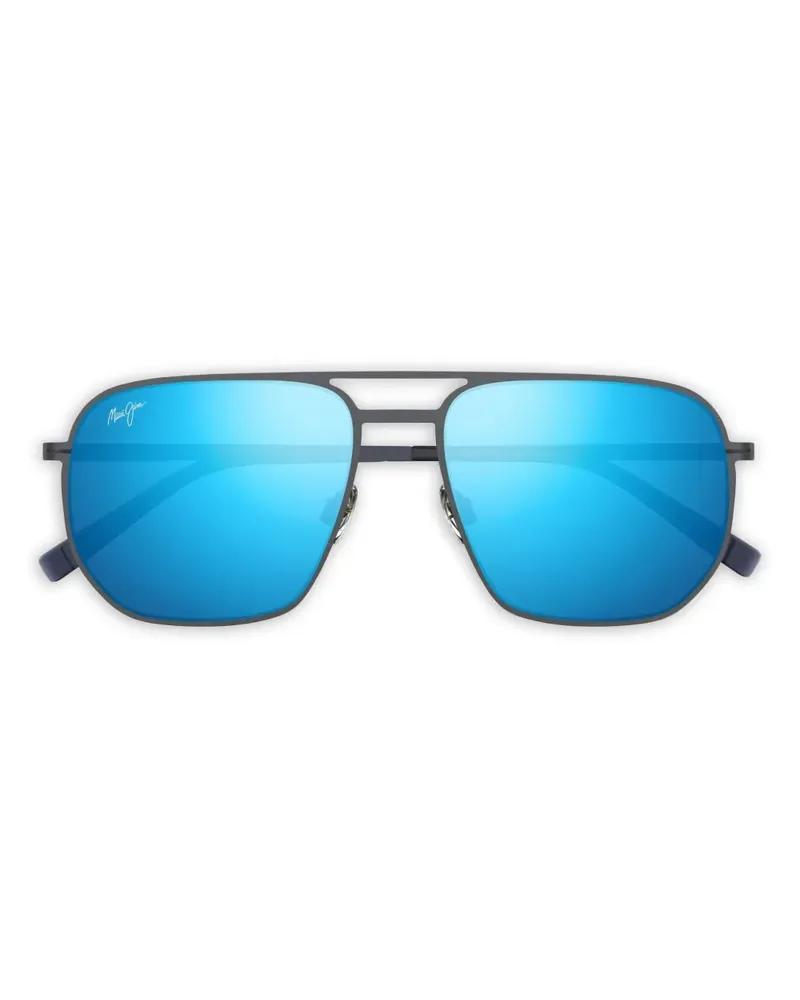 Maui Jim Sonnenbrille mit rundem Gestell - Grau Grau
