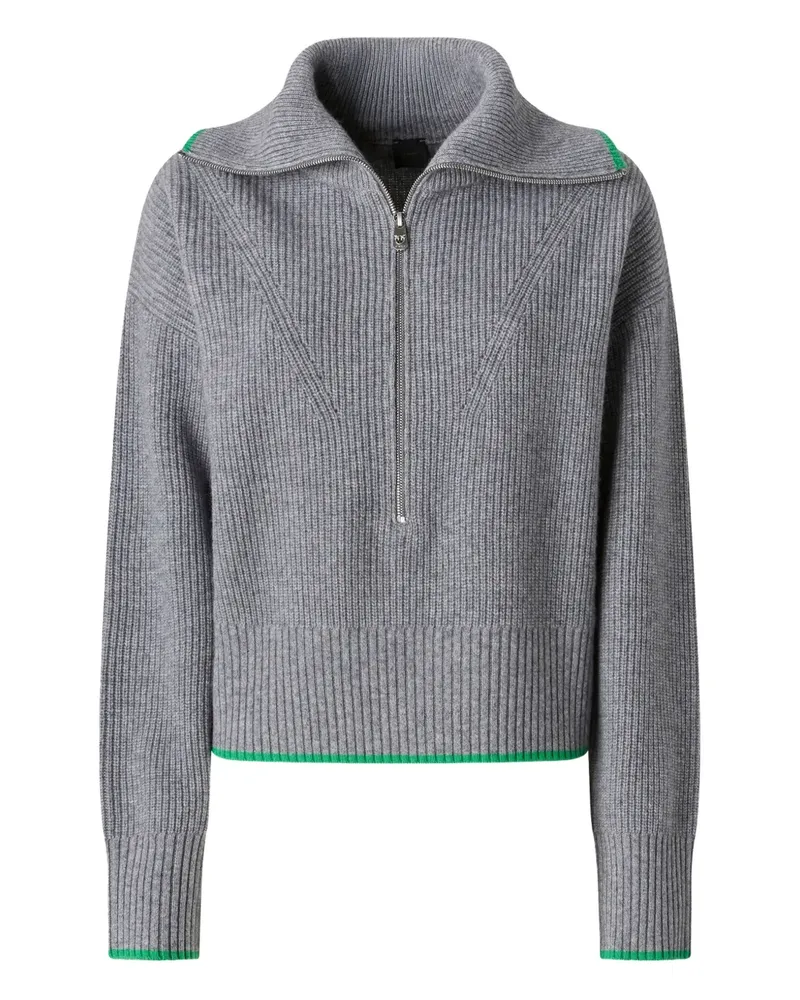 Pinko Gerippter Pullover mit Reißverschluss - Grau Grau