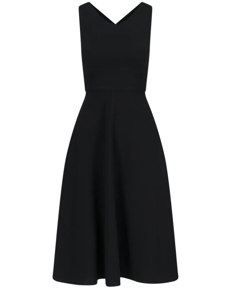 ASPESI Maxikleid aus Krepp - Schwarz Schwarz