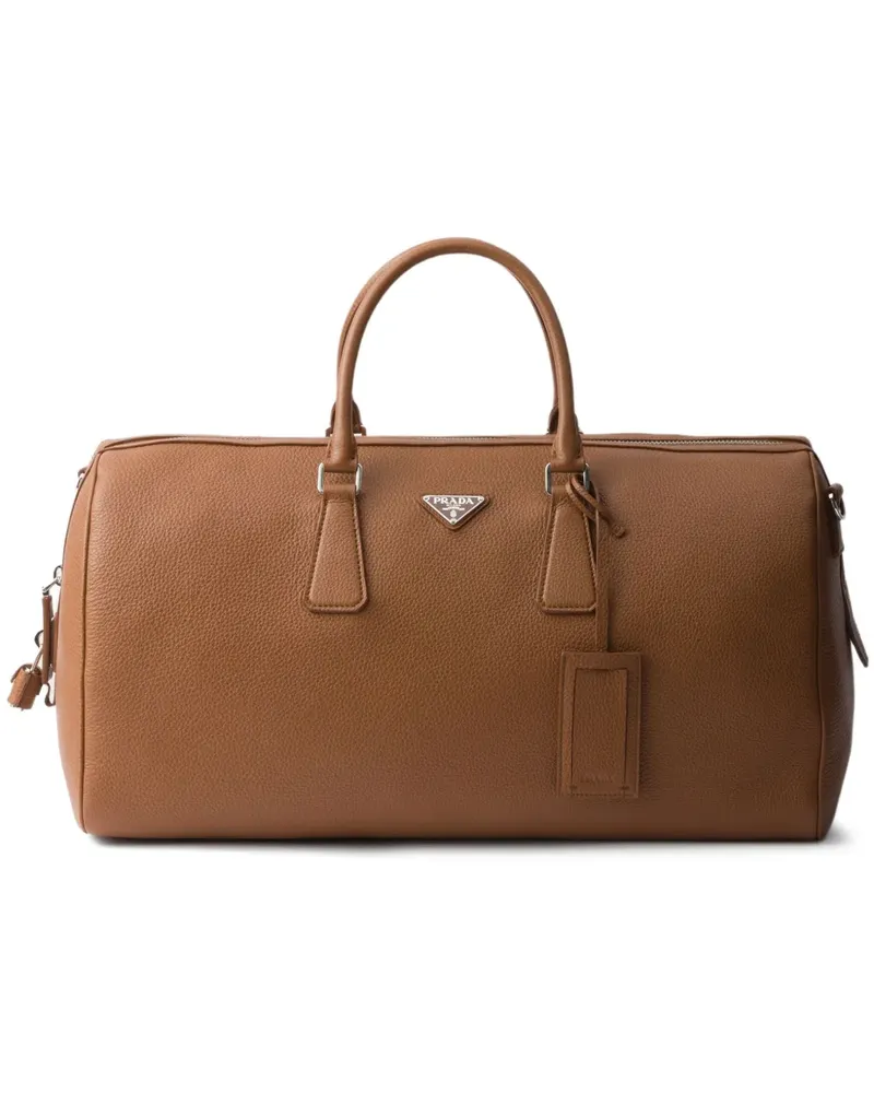 Prada Strukturierte Reisetasche - Braun Braun