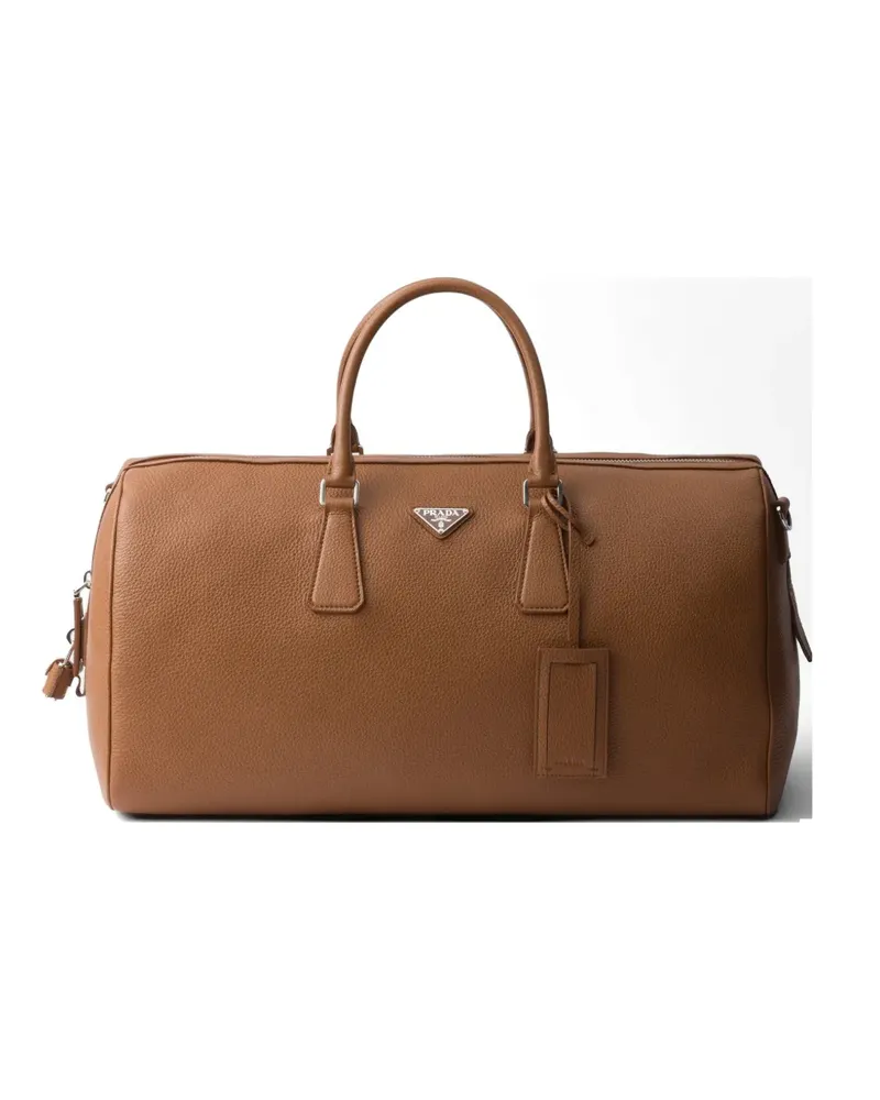 Prada Strukturierte Reisetasche - Braun Braun