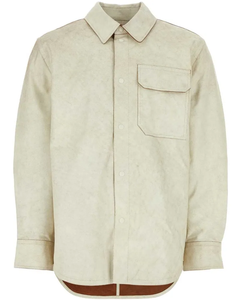 Helmut Lang Hemd aus Leder - Nude Nude