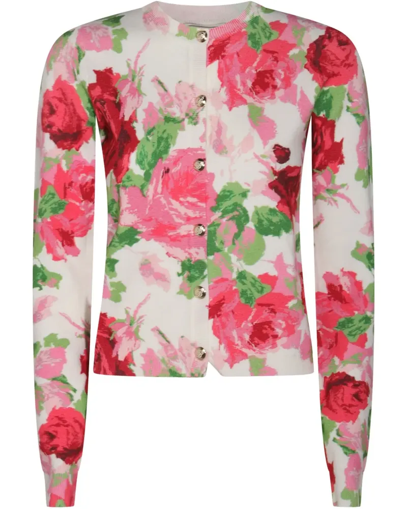Blumarine Strickoberteil mit Blumen-Print - Rosa Rosa