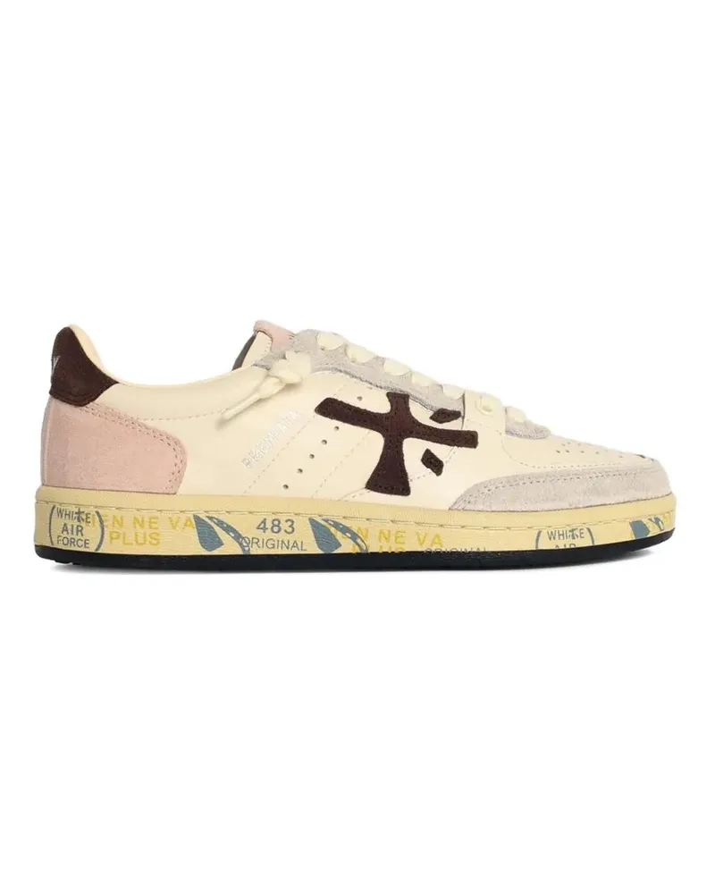 Premiata BSKT logo suede sneakers - Nude Nude