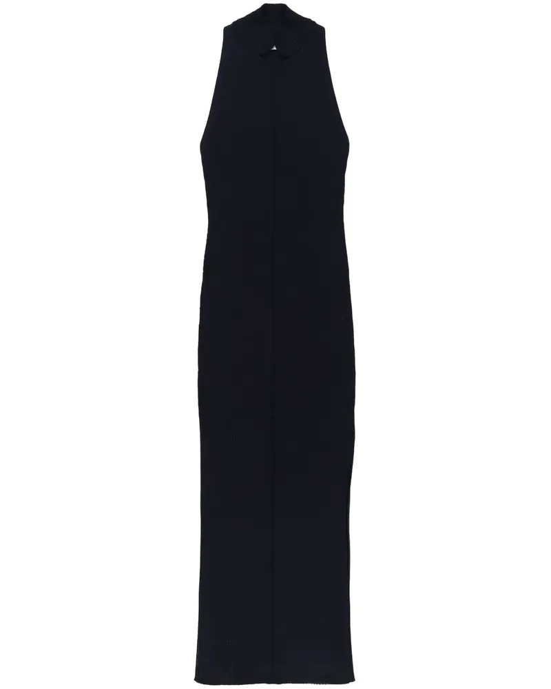 Courrèges Geripptes Midikleid mit Cut-Outs - Blau Blau