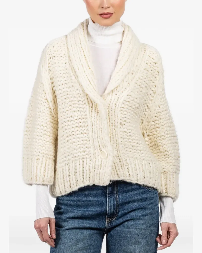 Iris von Arnim Jonara shawl-collar cardigan - Nude Nude