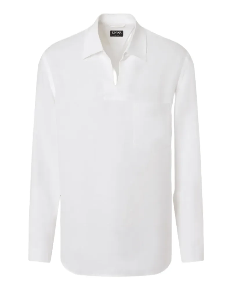 Ermenegildo Zegna Oasi Langarmshirt - Weiß Weiß