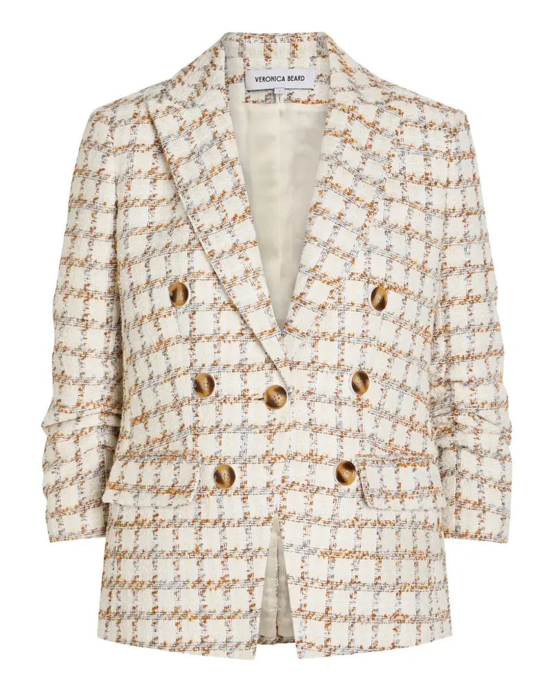 Veronica Beard Doppelreihiger Tweed-Blazer - Nude Nude