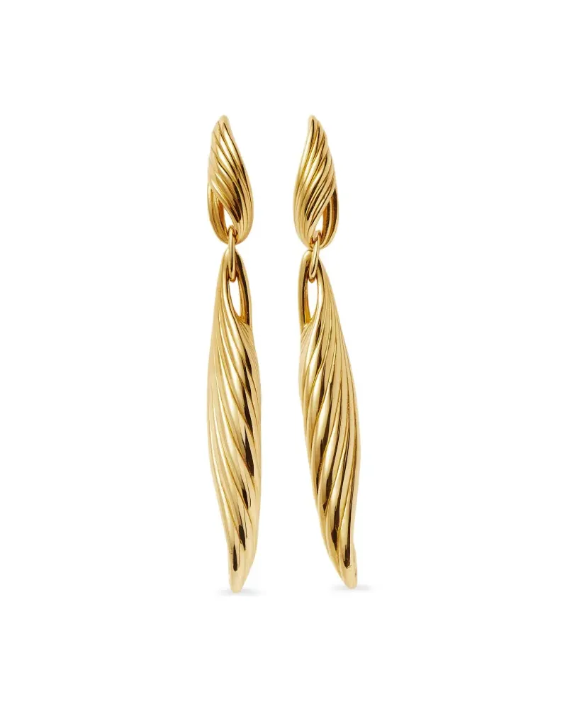 Missoma Wavy Ridge Hängeohrringe - Gold Gold