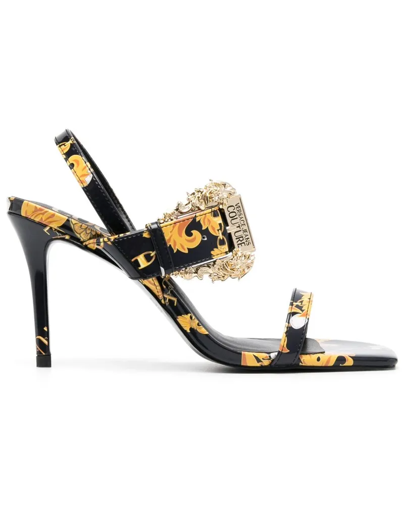 Versace Jeans Sandalen mit Barock-Print 85mm - Schwarz Schwarz