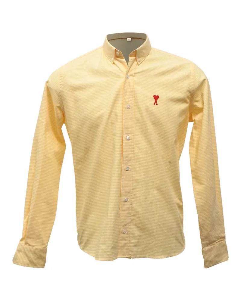 AMI Paris Ami de Coeur gingham shirt - Gelb Gelb