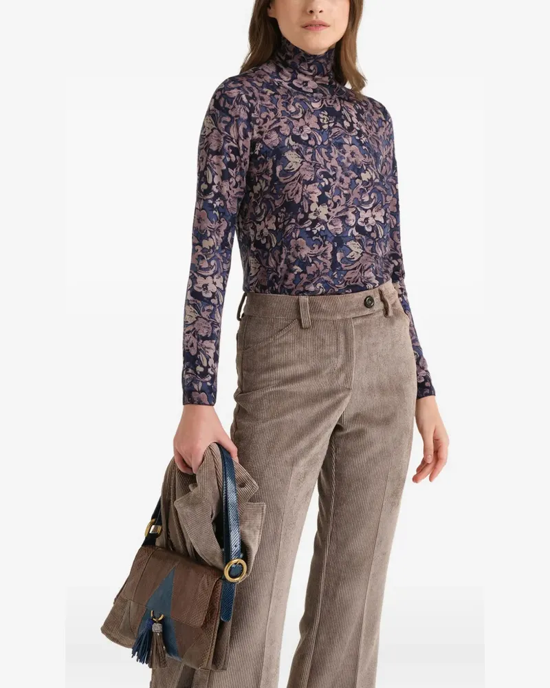 Maliparmi Pullover mit Blumenprint - Blau Blau