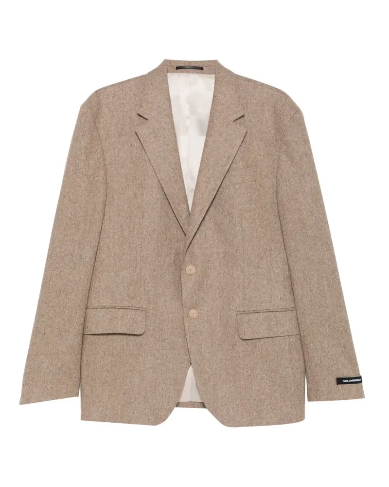 Karl Lagerfeld single-breasted notched-lapels blazer - Grün Grün