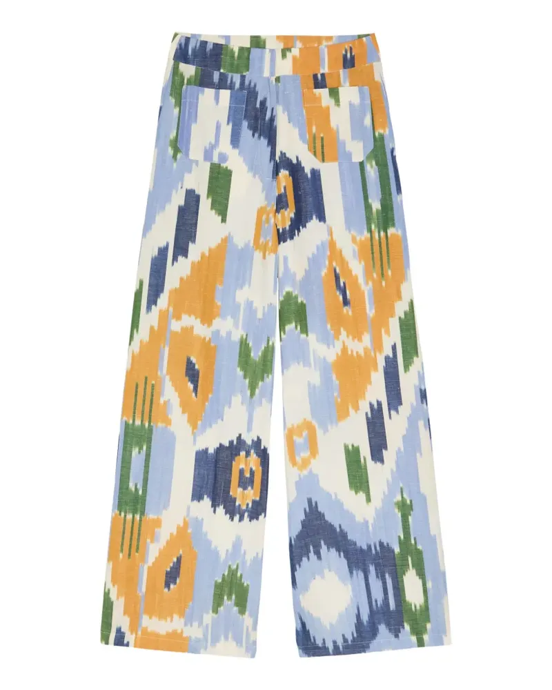 Emporio Sirenuse Adele ikat-print palazzo pants - Blau Blau