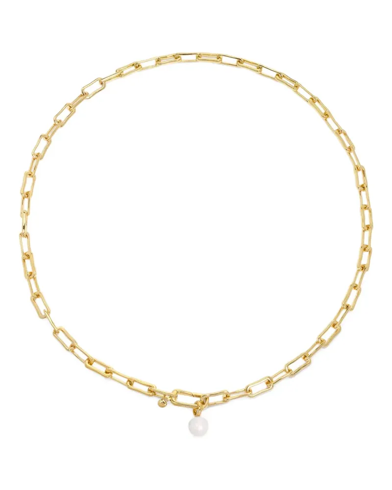 Monica Vinader Mini Halskette mit Perlen - Gold Gold