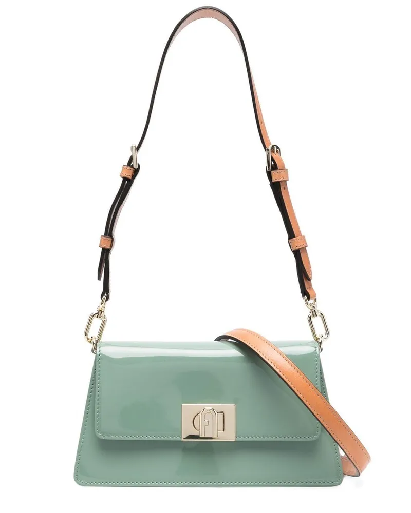 Furla Schultertasche mit Klappe - Grün Grün