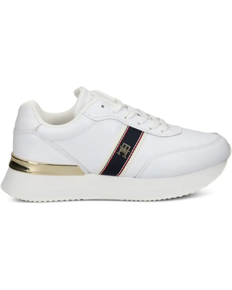 Tommy Hilfiger Gestreifte Sneakers - Weiß Weiß