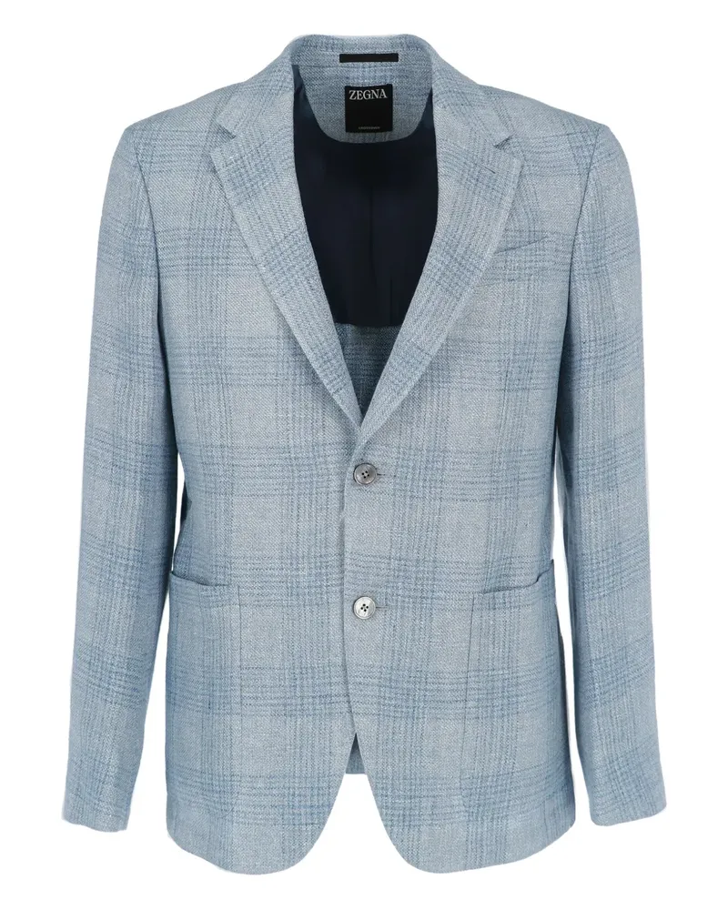 Ermenegildo Zegna Sakko mit Karomuster - Blau Blau