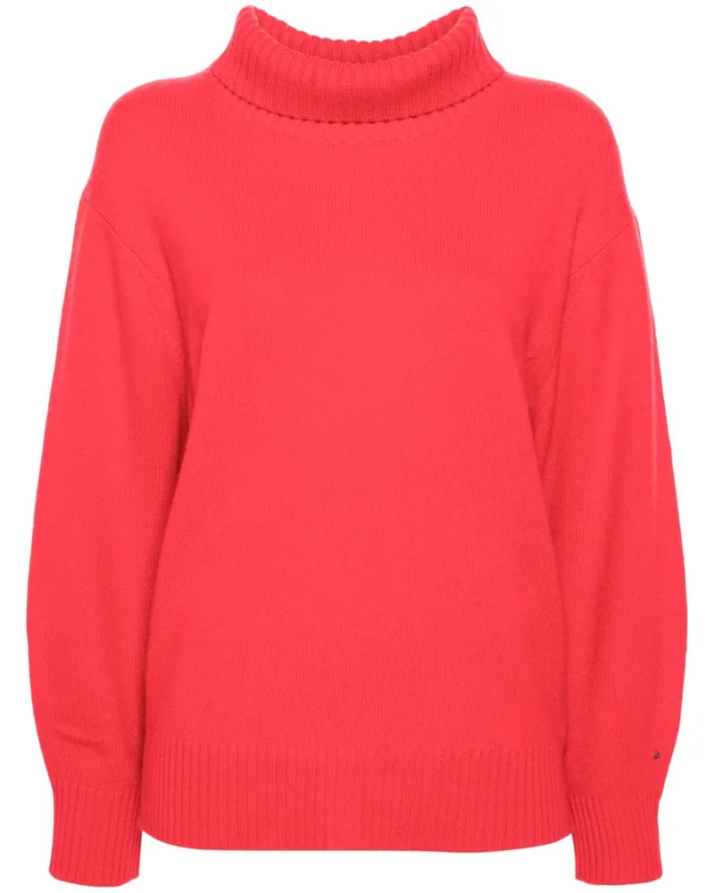 Maje Pullover mit Logo-Schild Rot