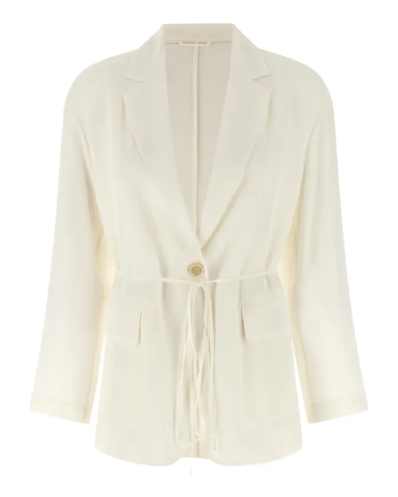 Brunello Cucinelli Einreihiges Sakko mit Knotenspitze - Weiß Weiß