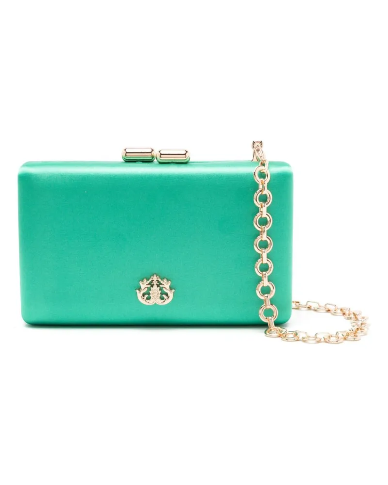 ISLA Eva Clutch mit Logo-Schild - Grün Grün