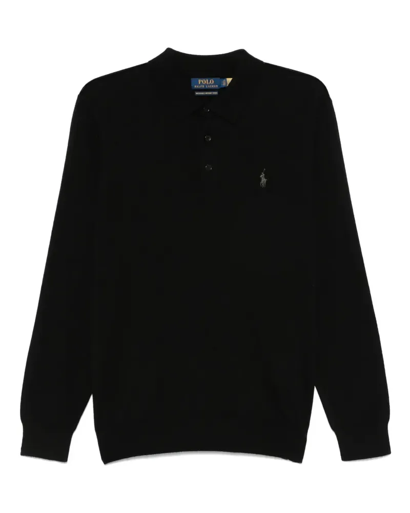 Ralph Lauren Gestricktes Poloshirt - Schwarz Schwarz