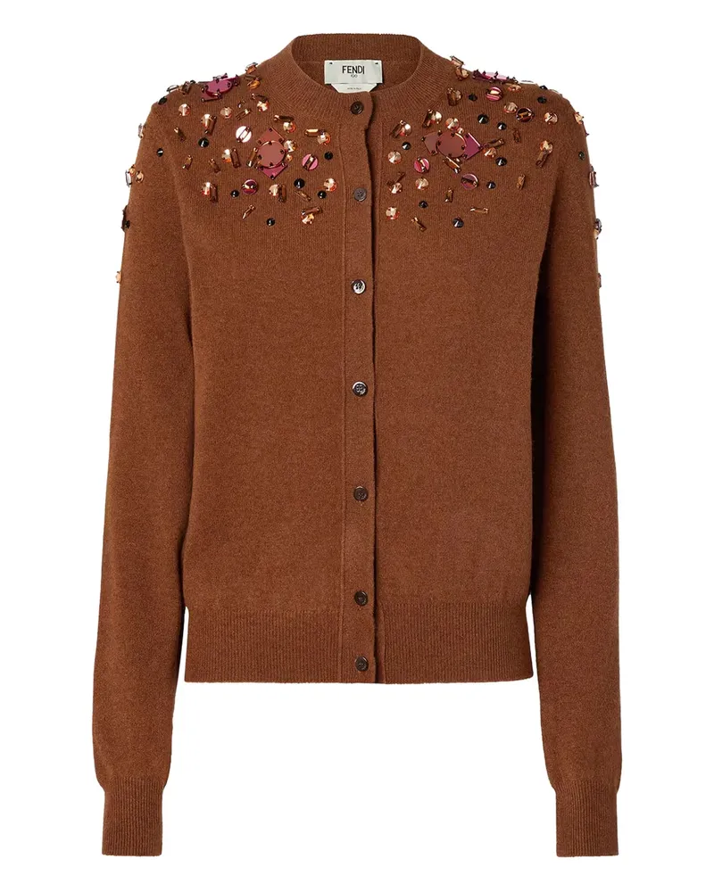 Fendi Verzierter Cardigan - Braun Braun