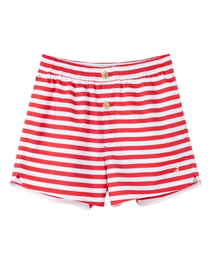 Jacquemus Gestreifte Puntini Badeshorts - Rot Rot