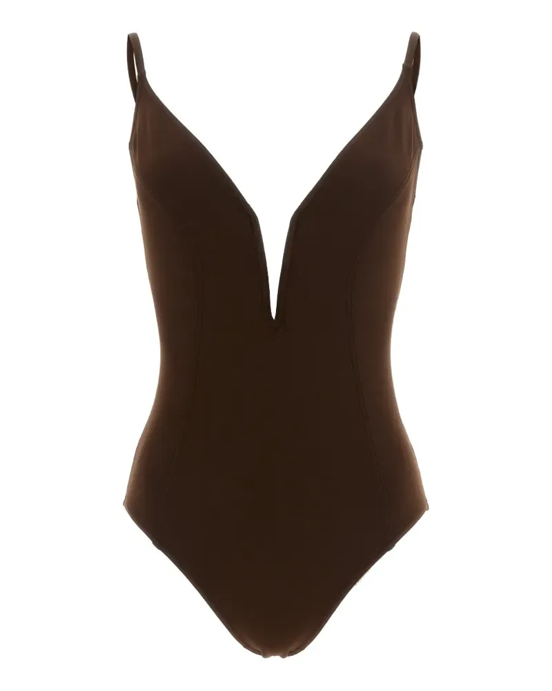 Eres Galbe V-neck swimsuit - Braun Braun