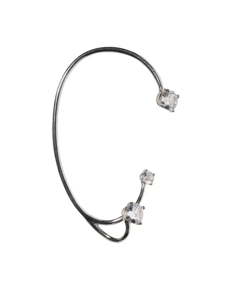 PANCONESI three-point crystal ear cuff - Silber Silber
