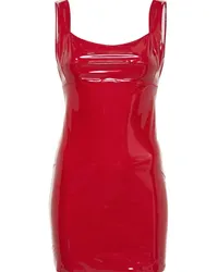 ATU Body Couture Minikleid aus Faux-Lackleder Rot