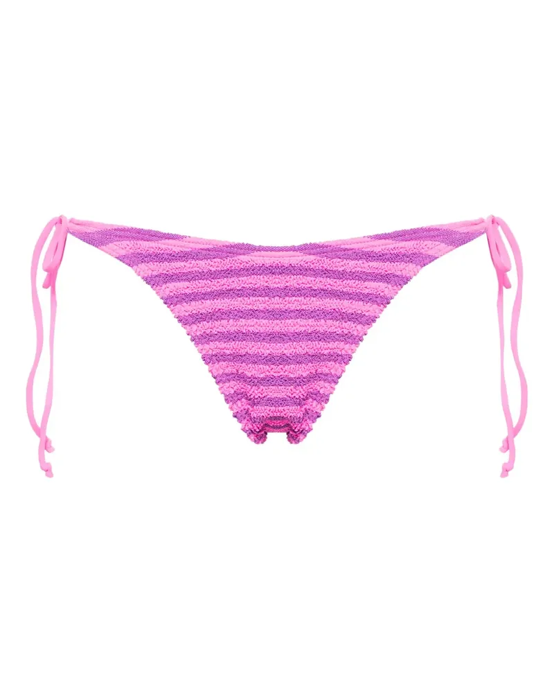 bond-eye Gestreiftes Serenity Bikinihöschen - Rosa Rosa