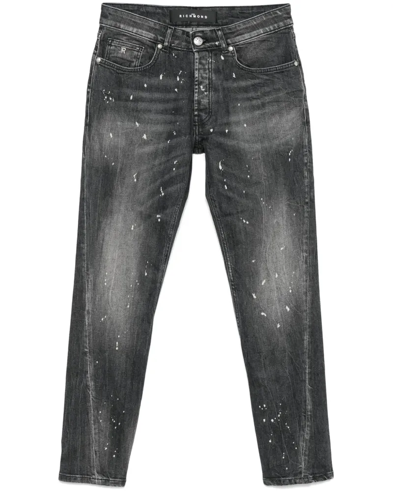 John Richmond Jeans mit Farbklecks-Print - Schwarz Schwarz