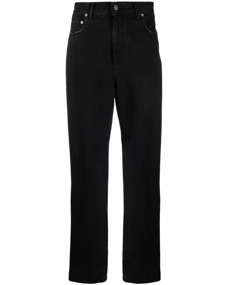 Golden Goose Gerade Jogginghose mit Logo-Print - Schwarz Schwarz