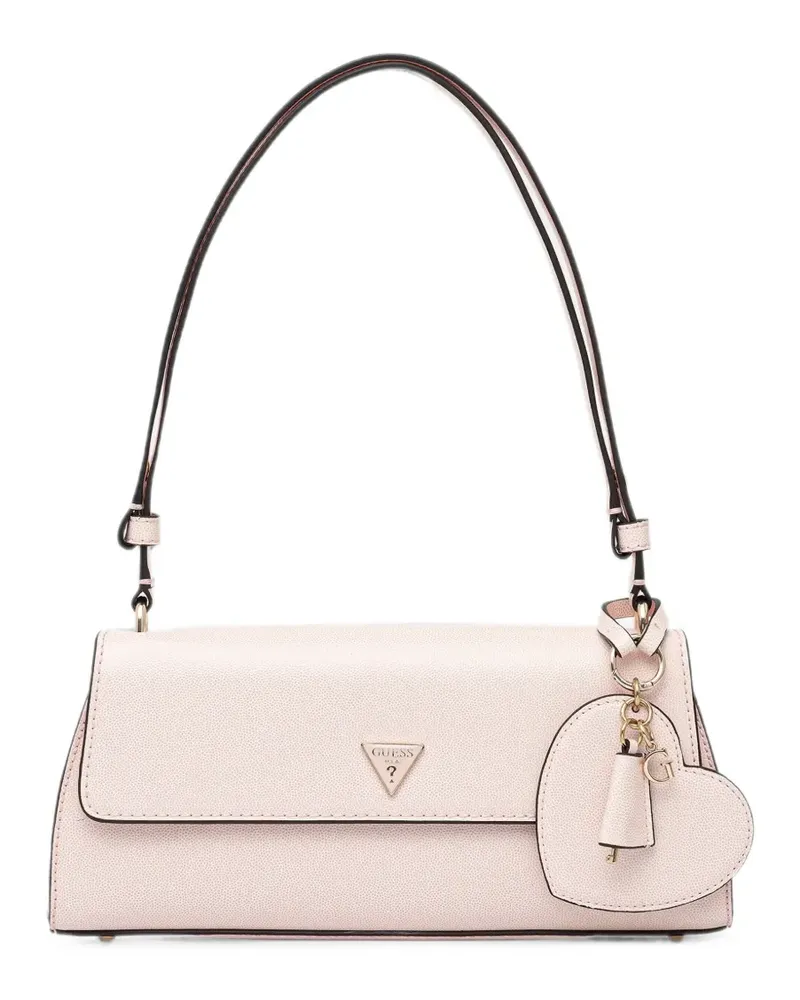 Guess Isobel heart-motif logo-plaque shoulder bag - Rosa Rosa