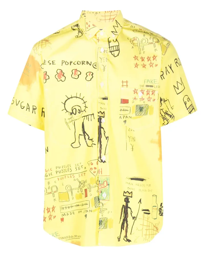 Junya Watanabe Hemd mit Illustrations-Print - Gelb Gelb