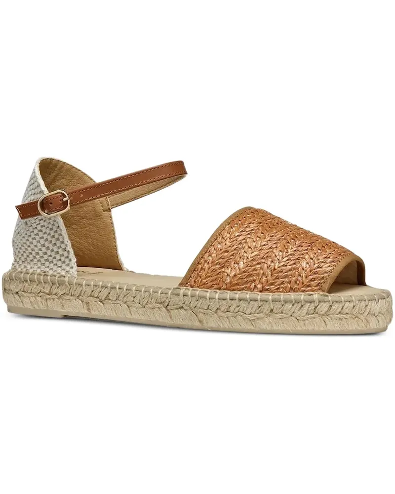 Geox Gewebte Espadrilles mit Knöchelriemen - Braun Braun