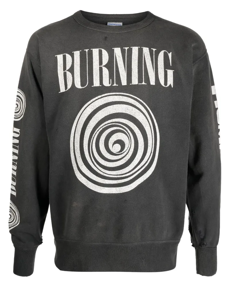 SAINT MXXXXXX Sweatshirt im Distressed-Look - Schwarz Schwarz