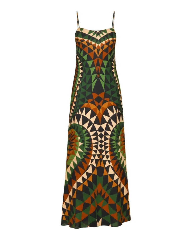 FARM Rio Heart Deco geometric-print maxi dress - Grün Grün
