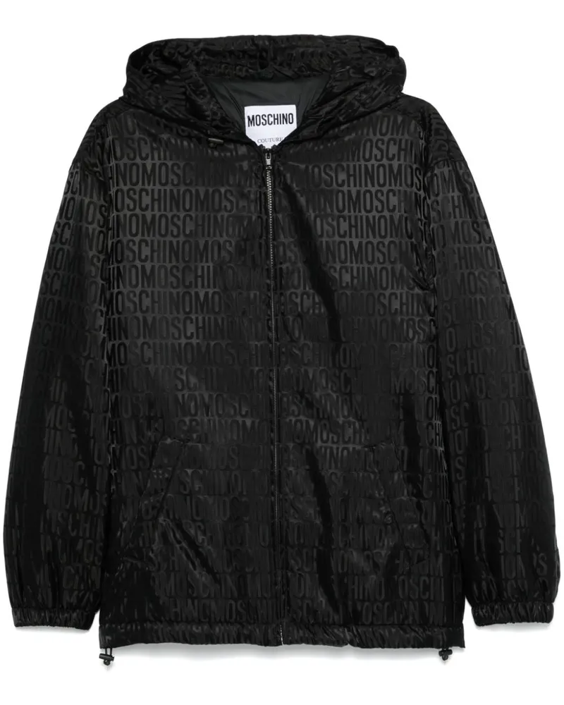 Moschino Jacke mit Logo-Jacquard Schwarz