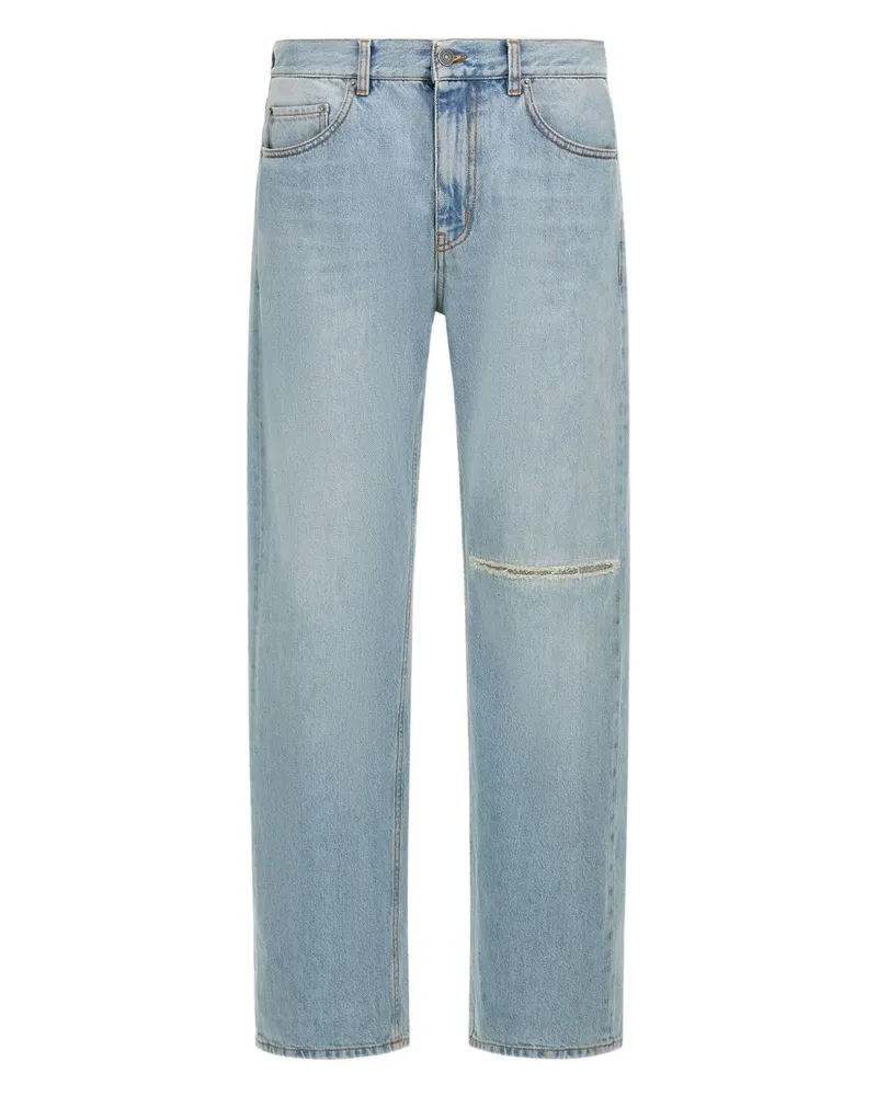 Roberto Cavalli Ausgeblichene Straight-Leg-Jeans - Blau Blau