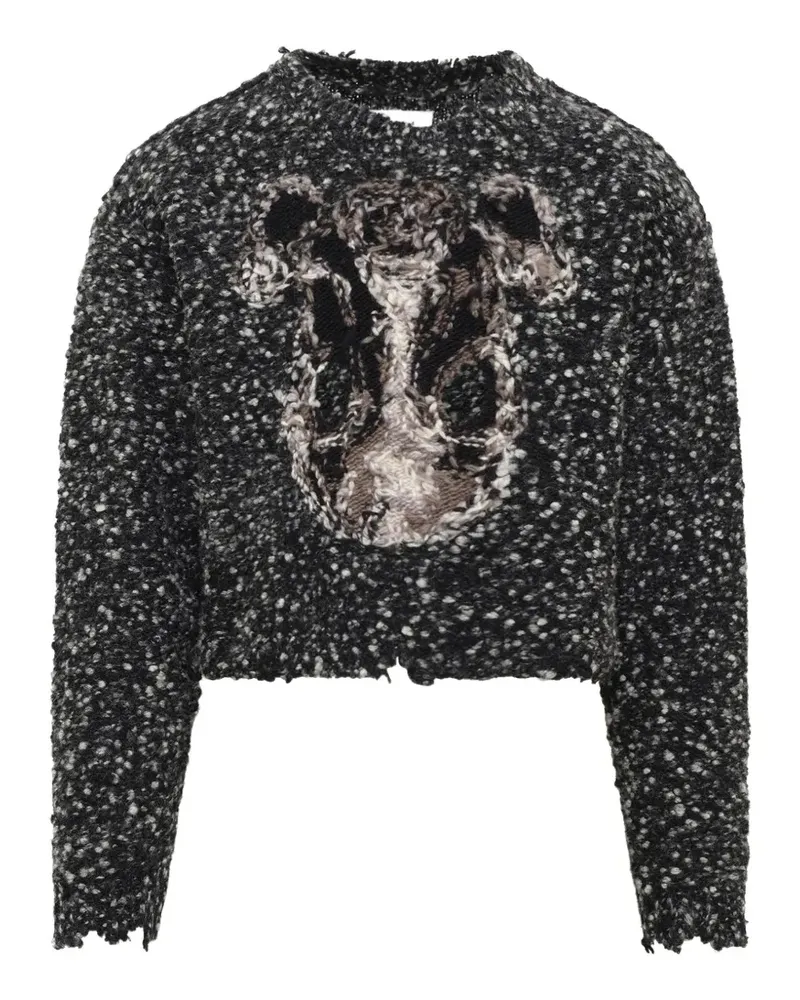 Doublet Acting Gas Mask Pullover im Distressed-Look - Grau Grau