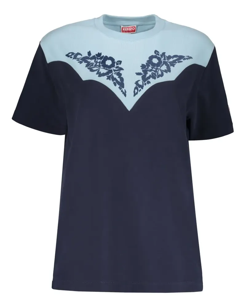 Kenzo Western Flowers T-Shirt - Blau Blau