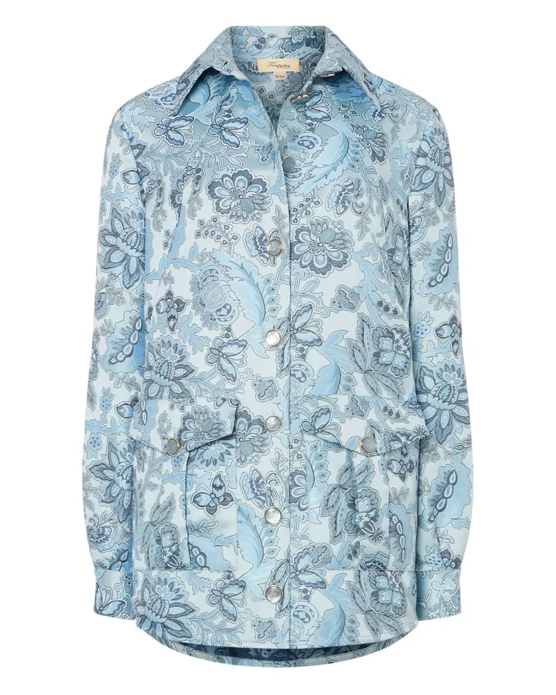 Temperley London Francis Hemdjacke mit Blumenmuster - Blau Blau