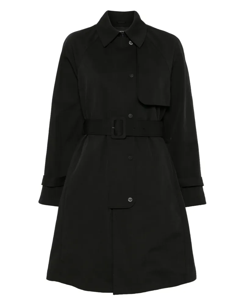 Emporio Armani Twill-Trenchcoat - Schwarz Schwarz